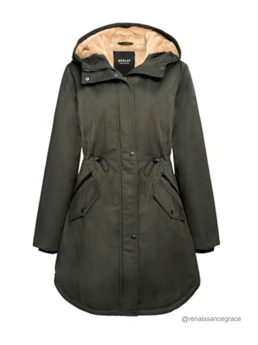 Orolay Women's Thicken Fleece Lined Parka Winter Coat Hooded Jacket